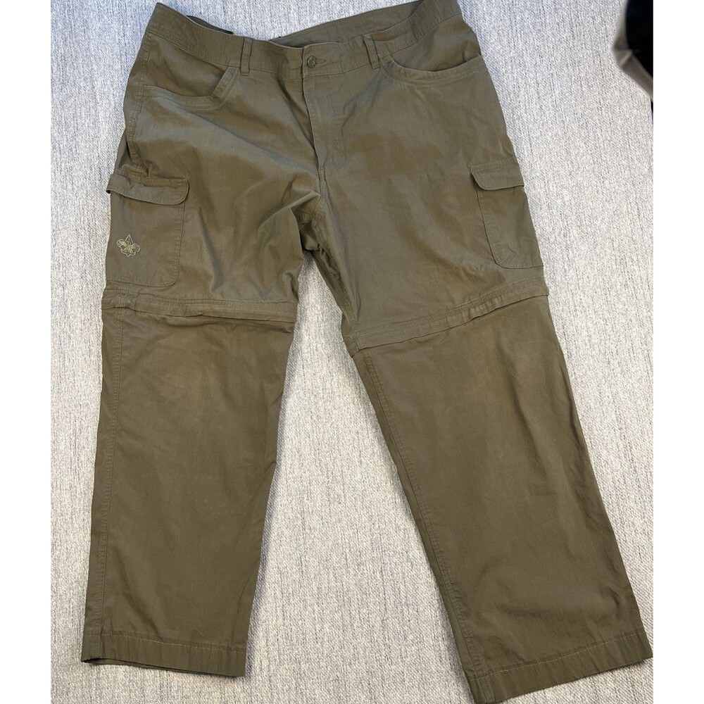Boy Scouts of America Mens Switchback Pants 46 Convertible Cargo Green BSA